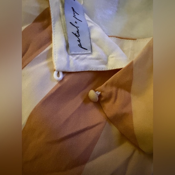 Petal & Pup Striped Tan and Cream Maxi Dress - Picture 8 of 12